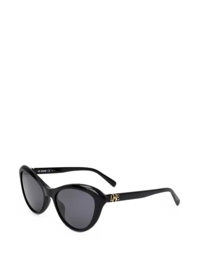 Moschino Eyewear Love Cat-eye Sunglasses In Black