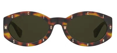 Moschino Eyewear Oval Frame Sunglasses In Brown