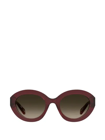 Moschino Eyewear Oval-frame Sunglasses In Red