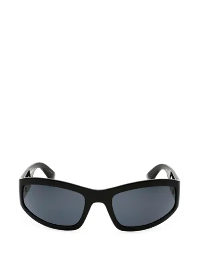 Moschino Eyewear Oval-frame Sunglasses In 블랙