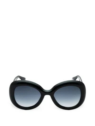 Moschino Eyewear Oversized Geometric-frame Sunglasses In Black