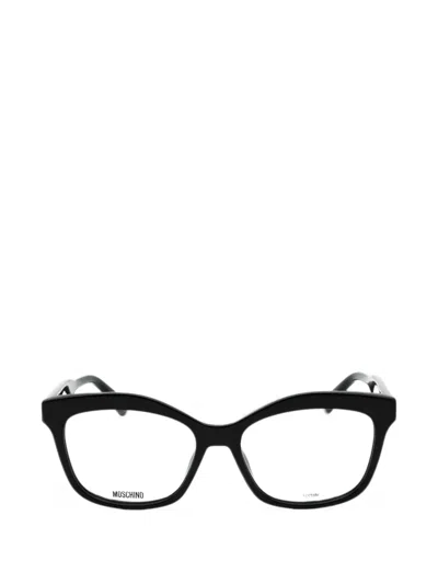 Moschino Eyewear Rectangle-frame Glasses In Schwarz