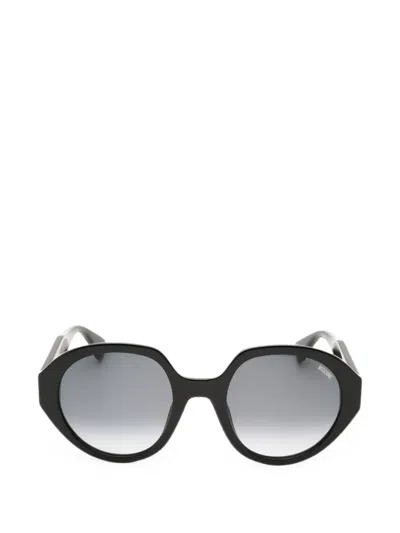 Moschino Eyewear Round-frame Sunglasses In Schwarz