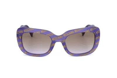 Moschino Eyewear Square Frame Sunglasses In Purple