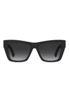 Moschino Eyewear Square Sunglasses In ブラック