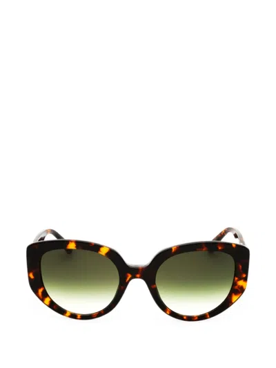 Moschino Eyewear Tortoiseshell-effect Cat-eye Sunglasses In Brown