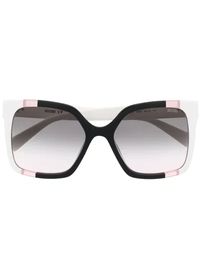 Moschino Eyewear Two-tone Square-frame Sunglasses In Black