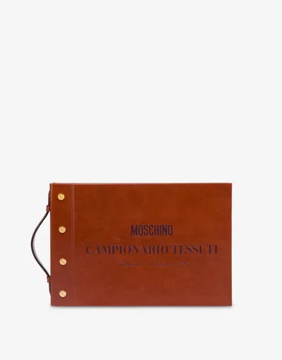 Moschino Fabric Briefcase Bag In Brown