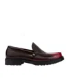 Moschino Faded Penny Strap Loafers With Stitch Detailing In Black