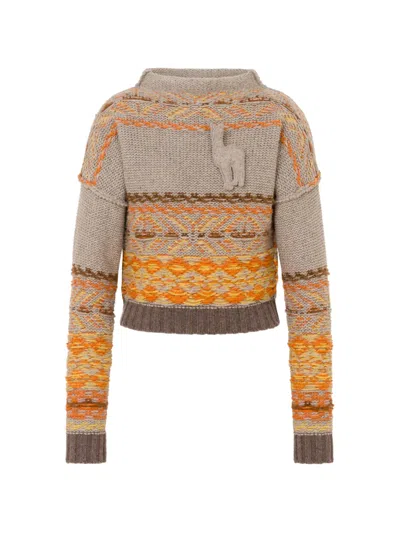 Moschino Fair Isle Intarsia Sweater In Multi