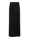 Moschino High-waisted Black Maxi Skirt With Pleated Design In Black