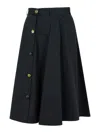 Moschino Women's "poplin Skirt With Buttons" In Black