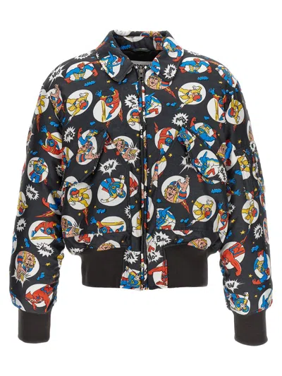 Moschino Fantasy Cartoon Casual Jackets, Parka Multicolor