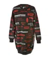 Moschino Fashion Alphabet Pattern Printed Dress In Black