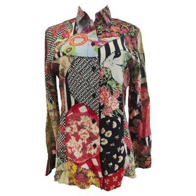 Pre-owned Moschino Fashon Fashoff Multicoloured Viscose Shirt In Brown