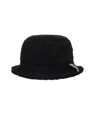 Moschino Faux Fur Bucket Hat In Black
