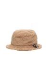 Moschino Faux Fur Bucket Hat In Brown