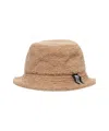 Moschino Faux Fur Bucket Hat In Pink