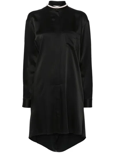 Moschino Dress Knee Length Band Collar In Black