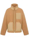 Moschino Faux-shearling Jacket In Neutrals