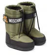 Moschino Faux Shearling-lined Snow Boots In Green