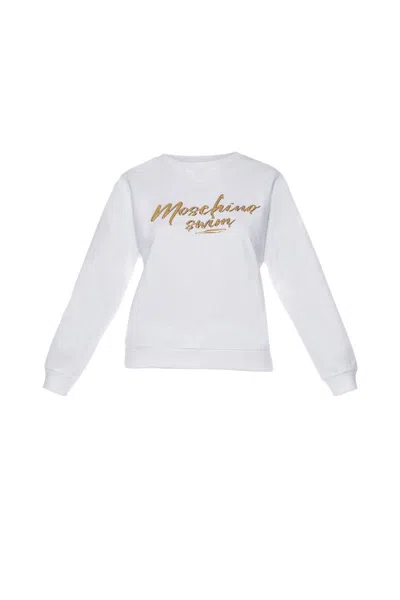 Moschino Felpa Bianca  Swim In Bianco