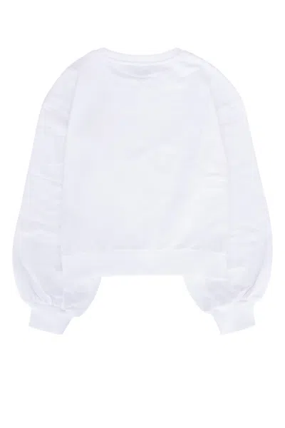 Moschino Kids' Felpa In Bianco