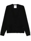Moschino Button-up Virgin Wool Cardigan In Black