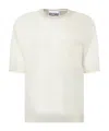 Moschino Fine-knit Crewneck T-shirt In White