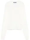 Moschino Fine-knit Sweater In White