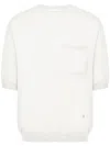 Moschino Wool And Silk Sweater Golden M In Weiss