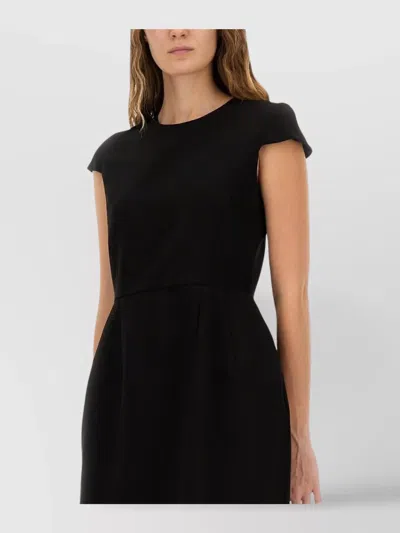 MOSCHINO FITTED KNEE-LENGTH DRESS CAP SLEEVES