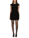 Moschino Sleeveless Mini Dress With Structured Silhouette In Black
