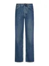 Moschino Cotton Jeans Wide Leg In Blue