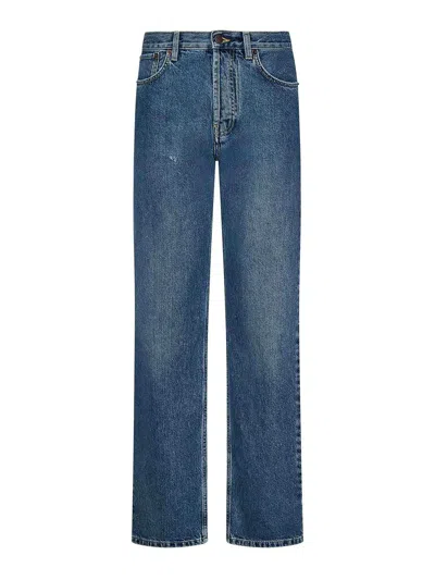 MOSCHINO FIVE-POCKET STRAIGHT LEG JEANS