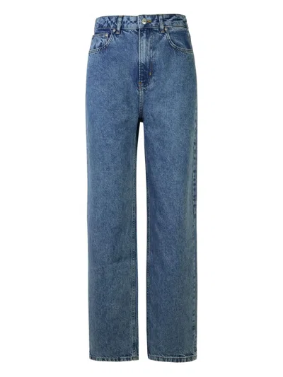 Moschino Five-pocket Wide-hem Jeans In Blue