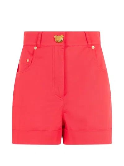 Moschino Five-pocket Shorts In Red