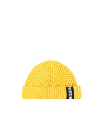 Moschino Flanged Hat In Yellow