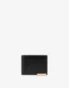 Moschino Flap Calfskin Wallet In Black