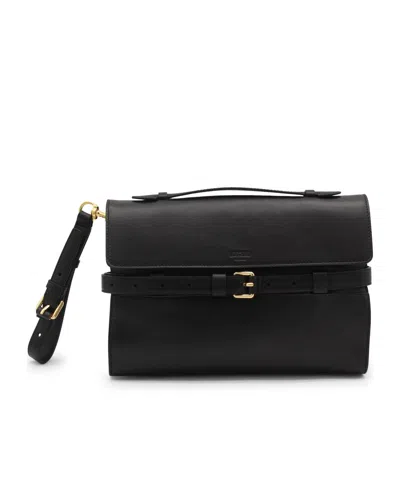 Moschino Flap Clutch In Black