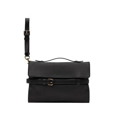 Moschino Flap Handbag In Black