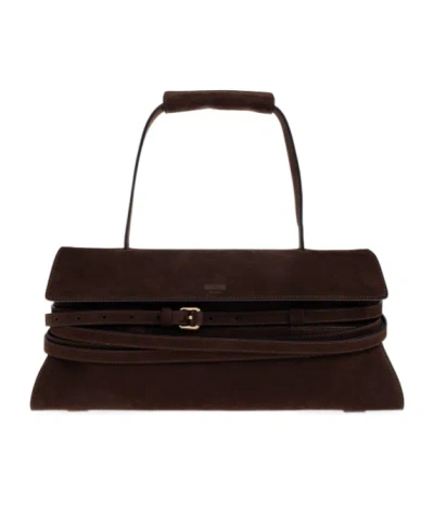 Moschino Flap Handbag In Brown