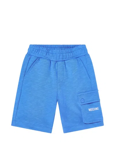 Moschino Kids'  Boys Logo Pocket Shorts In Blue