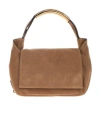 Moschino Handle Me Top Handle Bag In Brown