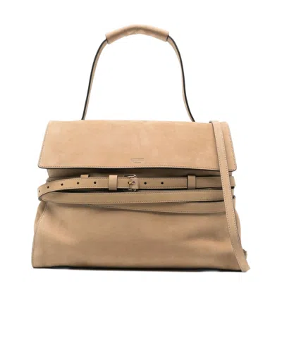 Moschino Flap Shoulder Bag In Sand