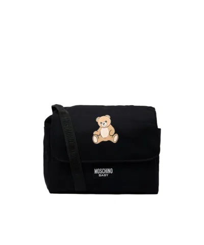 Moschino Flap-style Diaper Bag In Black