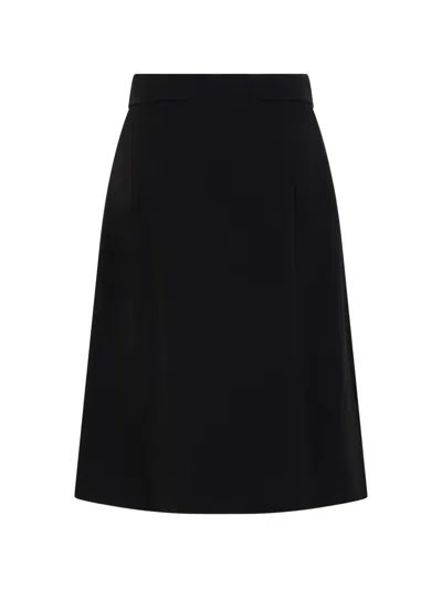 Moschino Flared High-waisted Mini Skirt In Black