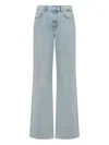 Moschino Cotton Denim Trousers In Blue