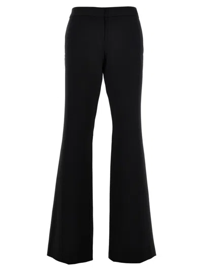 MOSCHINO FLARED LEG CREPE PANTS WITH HOOK