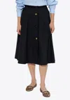 Moschino Women's "poplin Skirt With Buttons" In Black